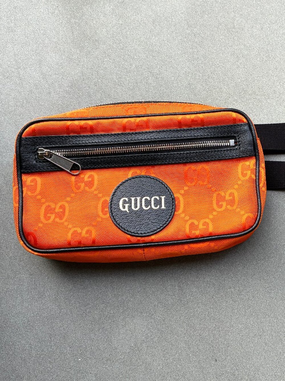 Authentic Gucci Off The Grid GG Monogram ECONYL Belt Bag Orange Black Fanny Pack